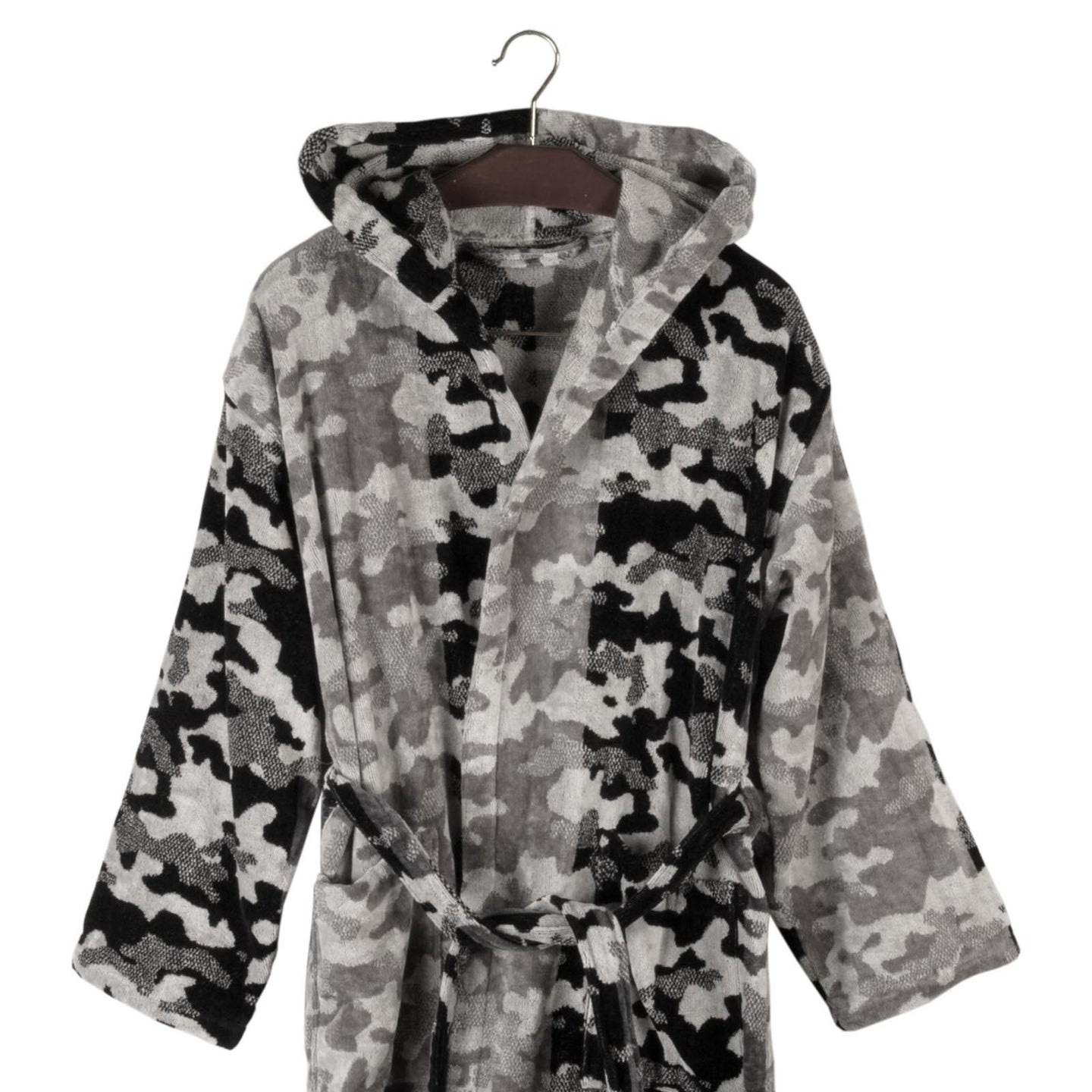 Accappatoio con Cappuccio Carrara Claude Moderno in Cotone