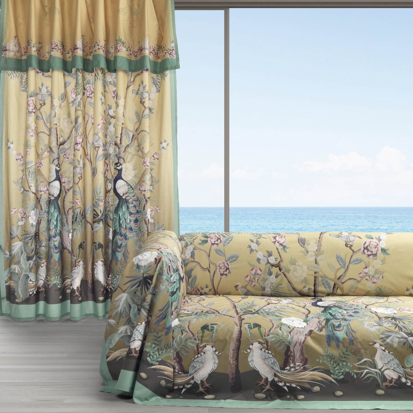 Lenzuolo copriletto con federe Mirabello Japan Moderno in Percalle Luisiana