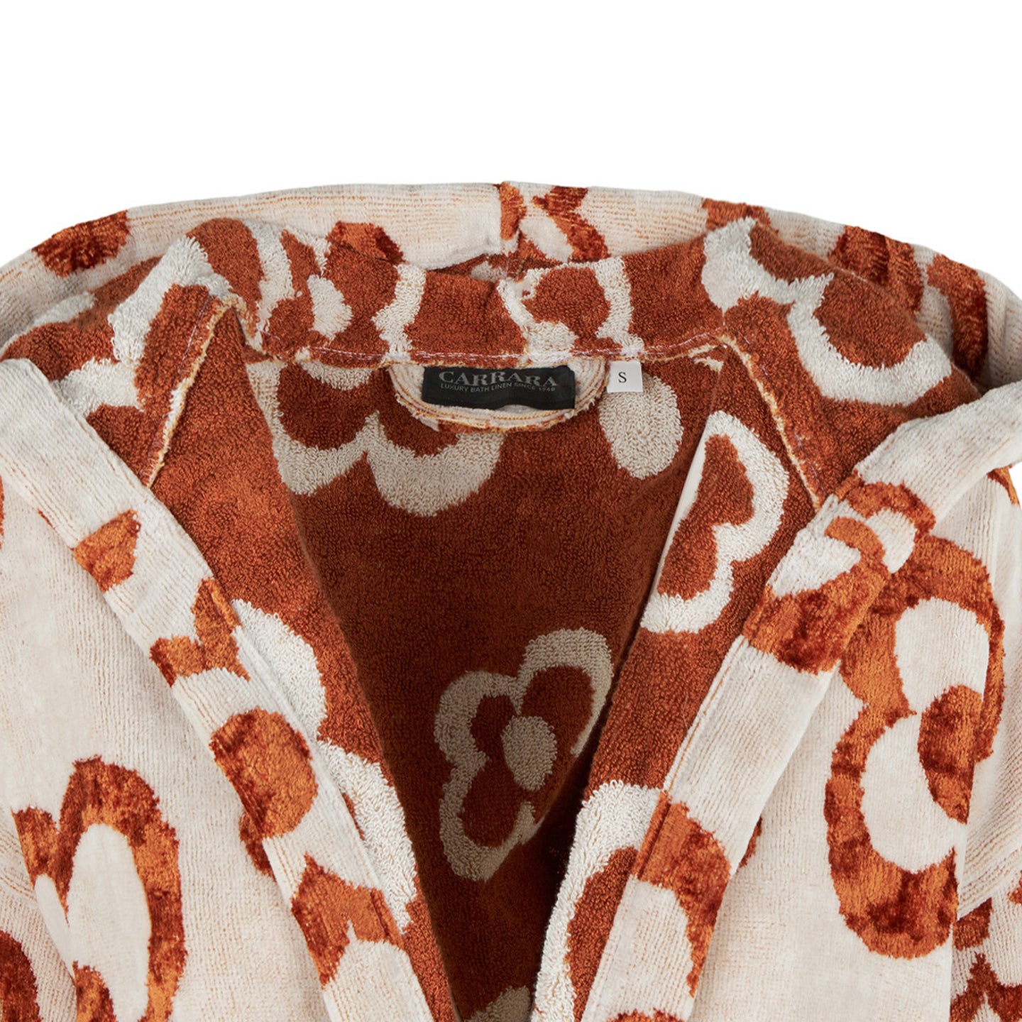 Accappatoio con Cappuccio Carrara Bronze Mary Moderno in Spugna