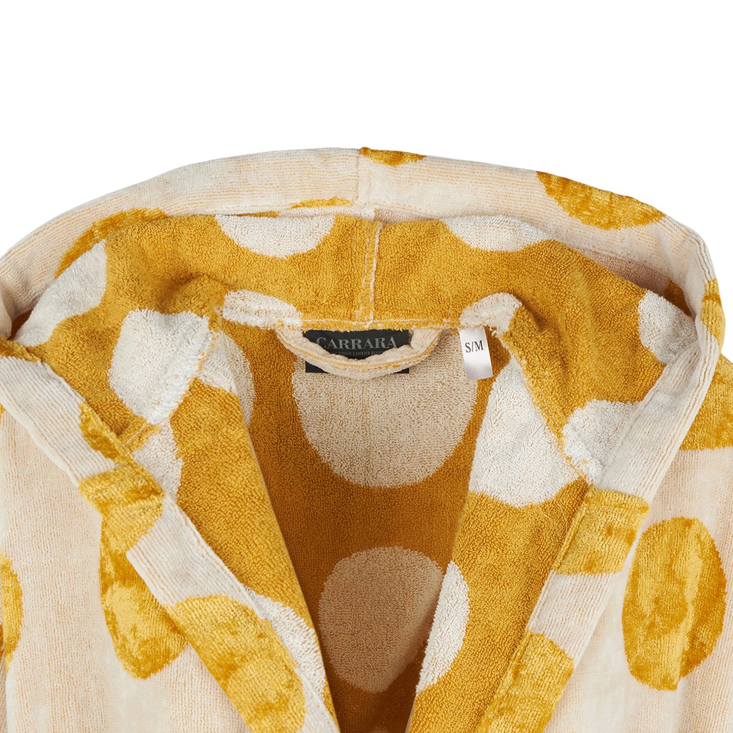 Accappatoio con Cappuccio Carrara Gold bubbles Moderno in Spugna