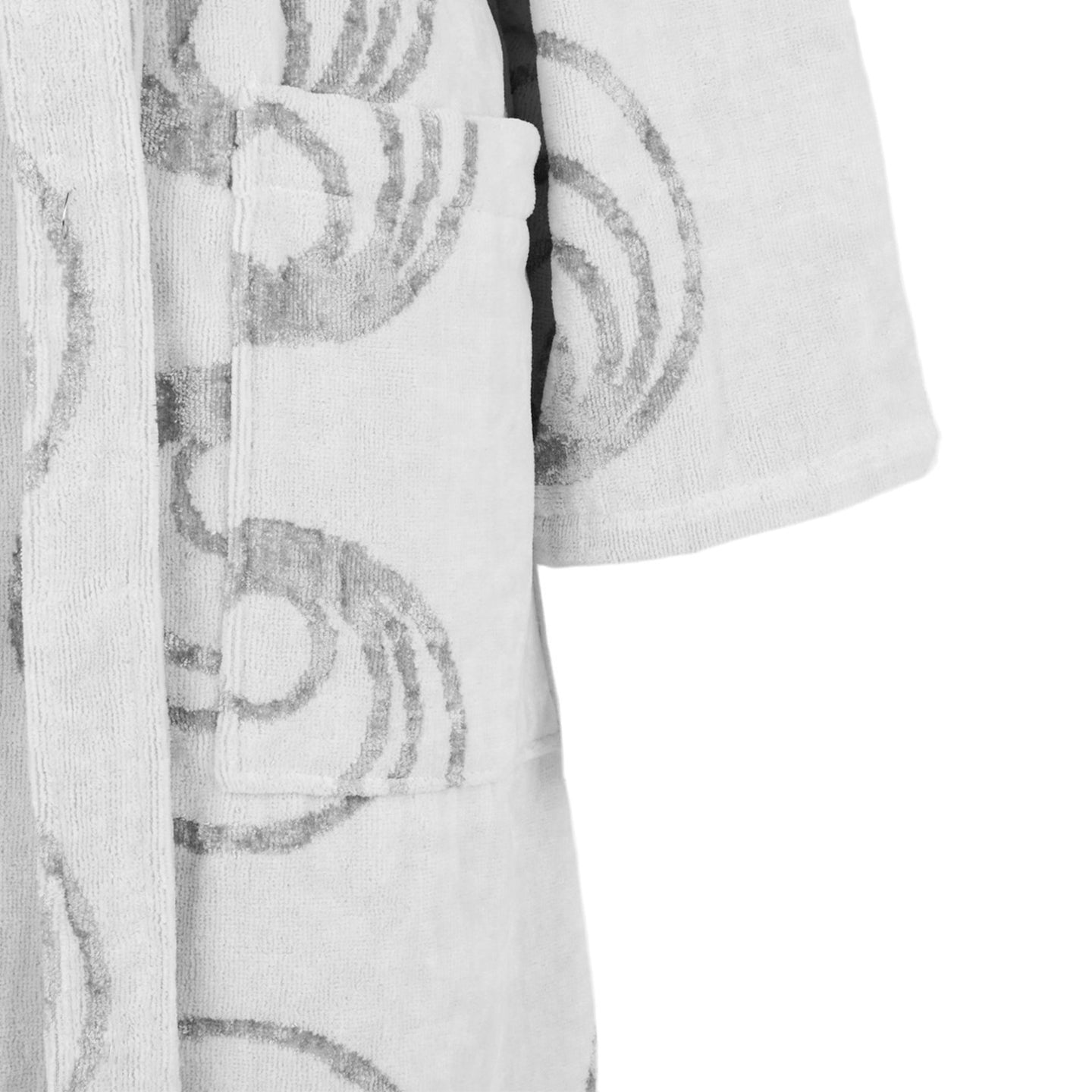 Accappatoio con Cappuccio Carrara Silver circle Moderno in Spugna