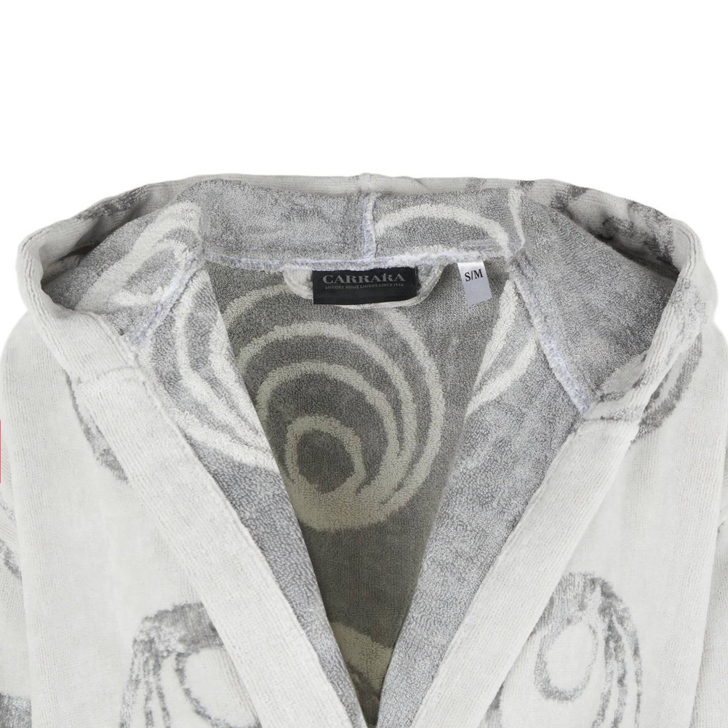 Accappatoio con Cappuccio Carrara Silver circle Moderno in Spugna