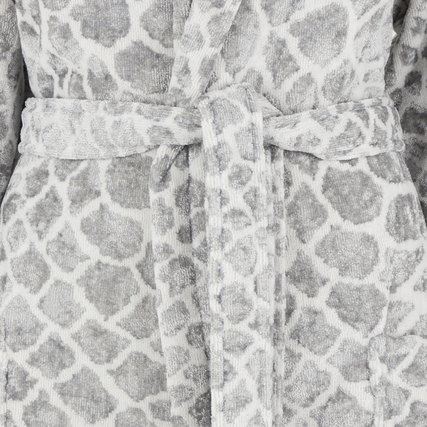 Accappatoio con Cappuccio Carrara Silver taipan Moderno in Spugna