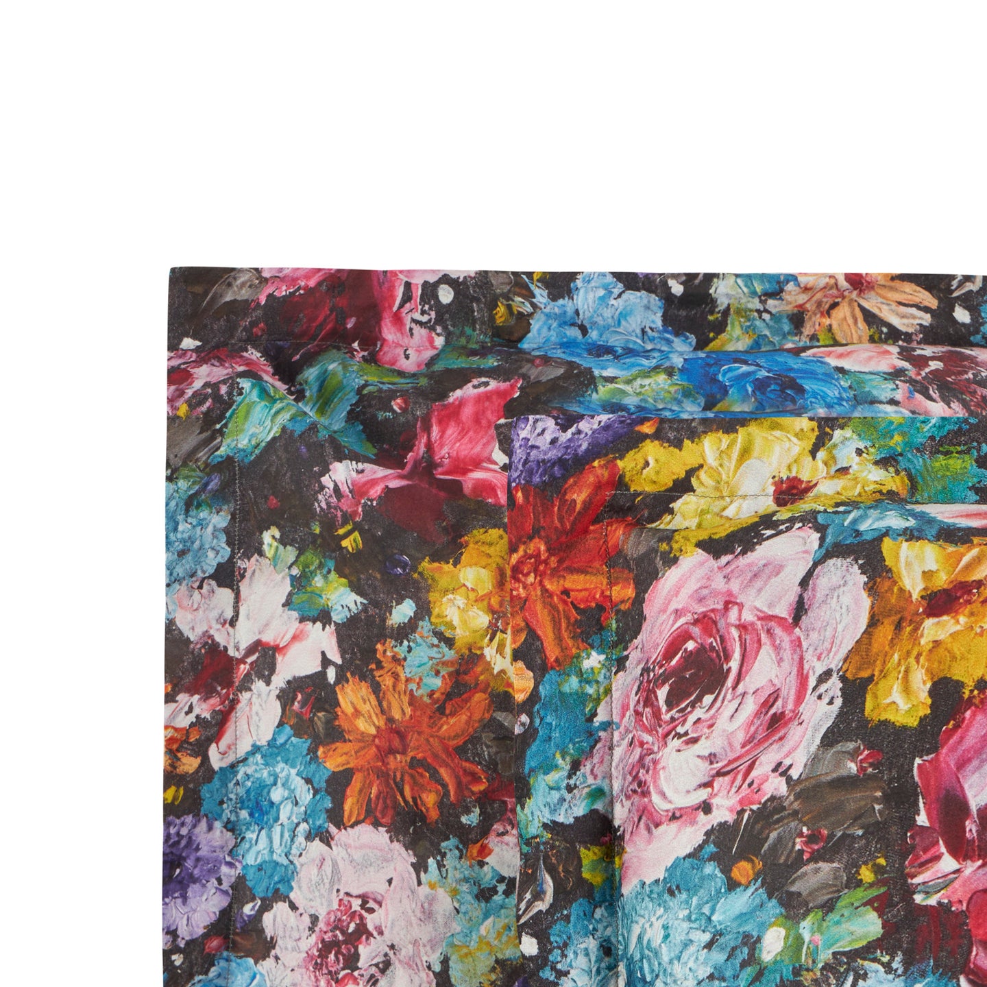 Completo Copripiumino Mirabello Painted garden Floreale in Raso di cotone