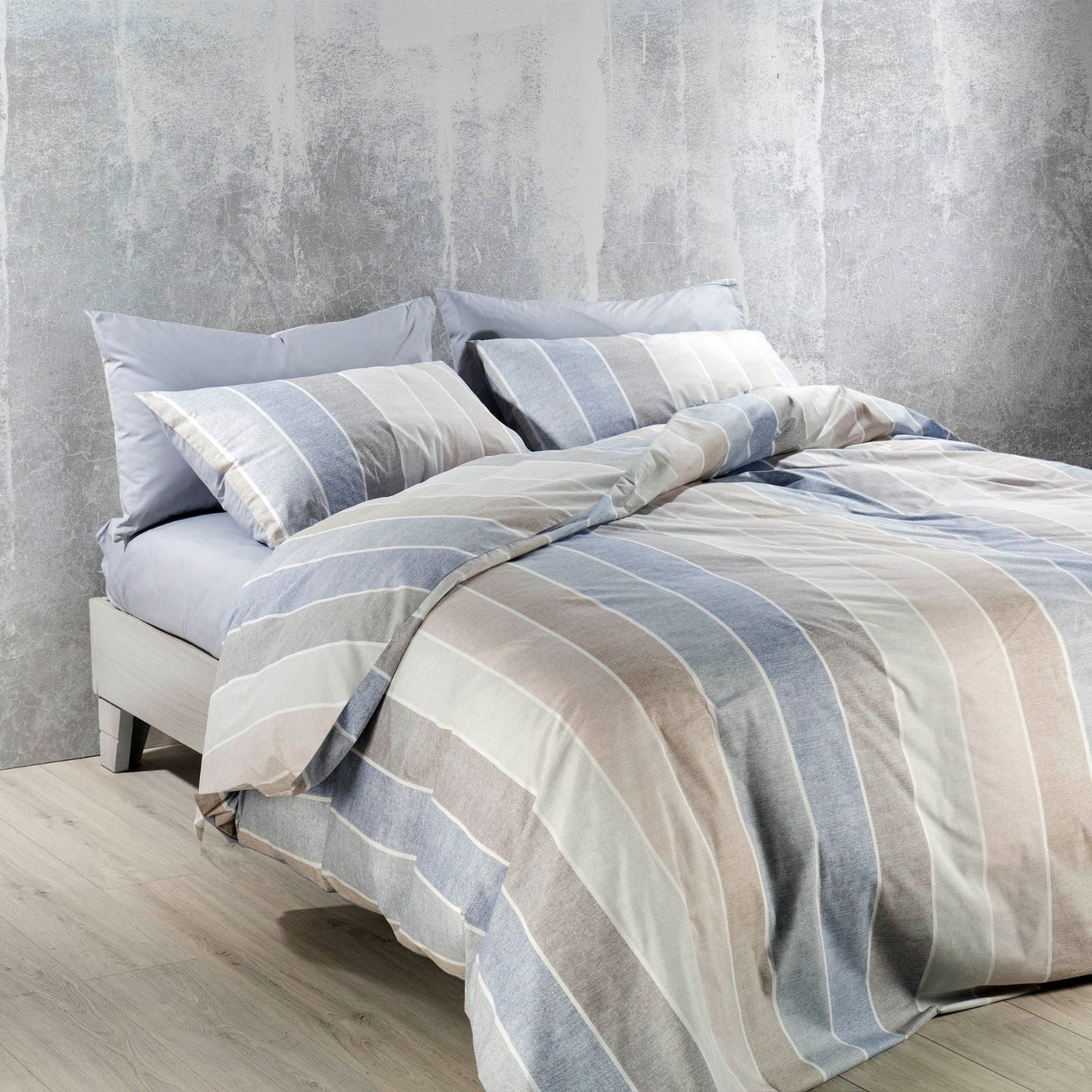 Completo Copripiumino Emporium Cortina Floreale in Percalle