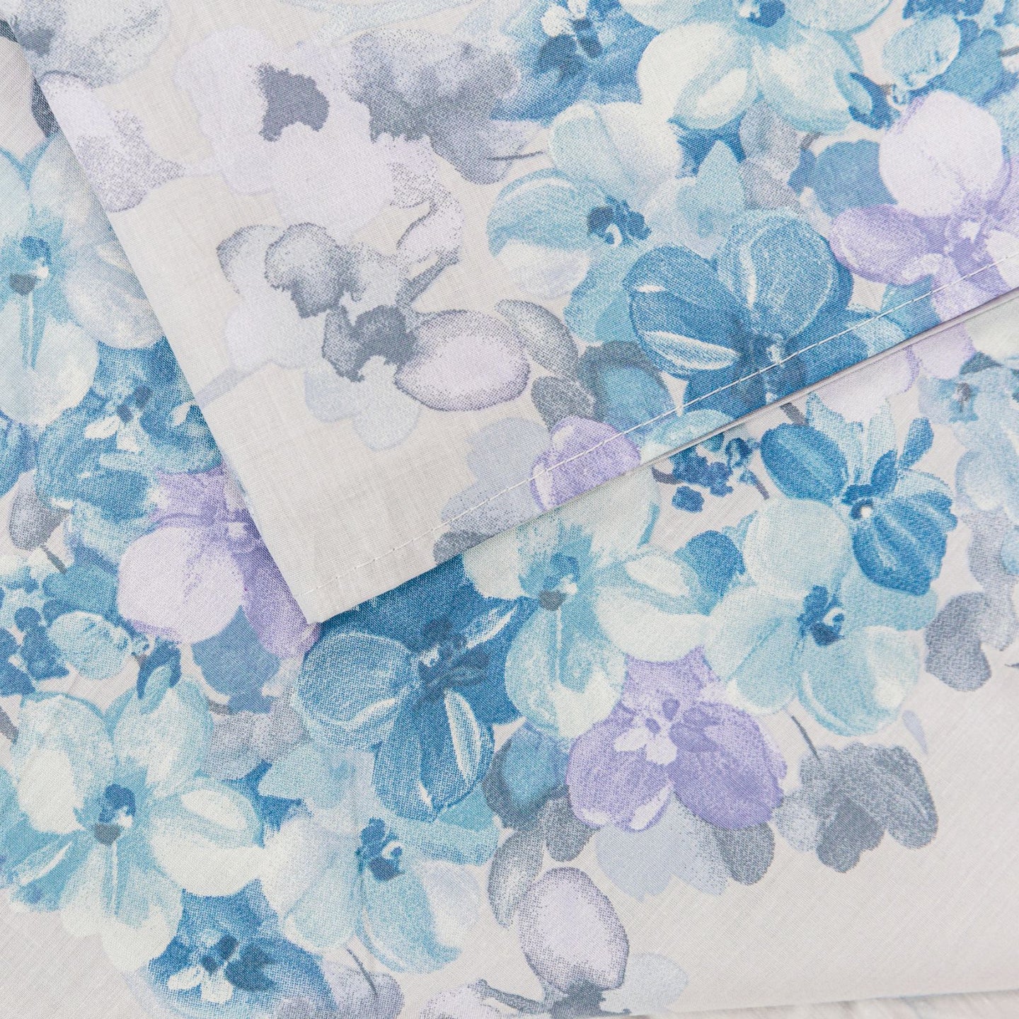 Completo Lenzuola Emporium Soft hydrangea Floreale in Percalle