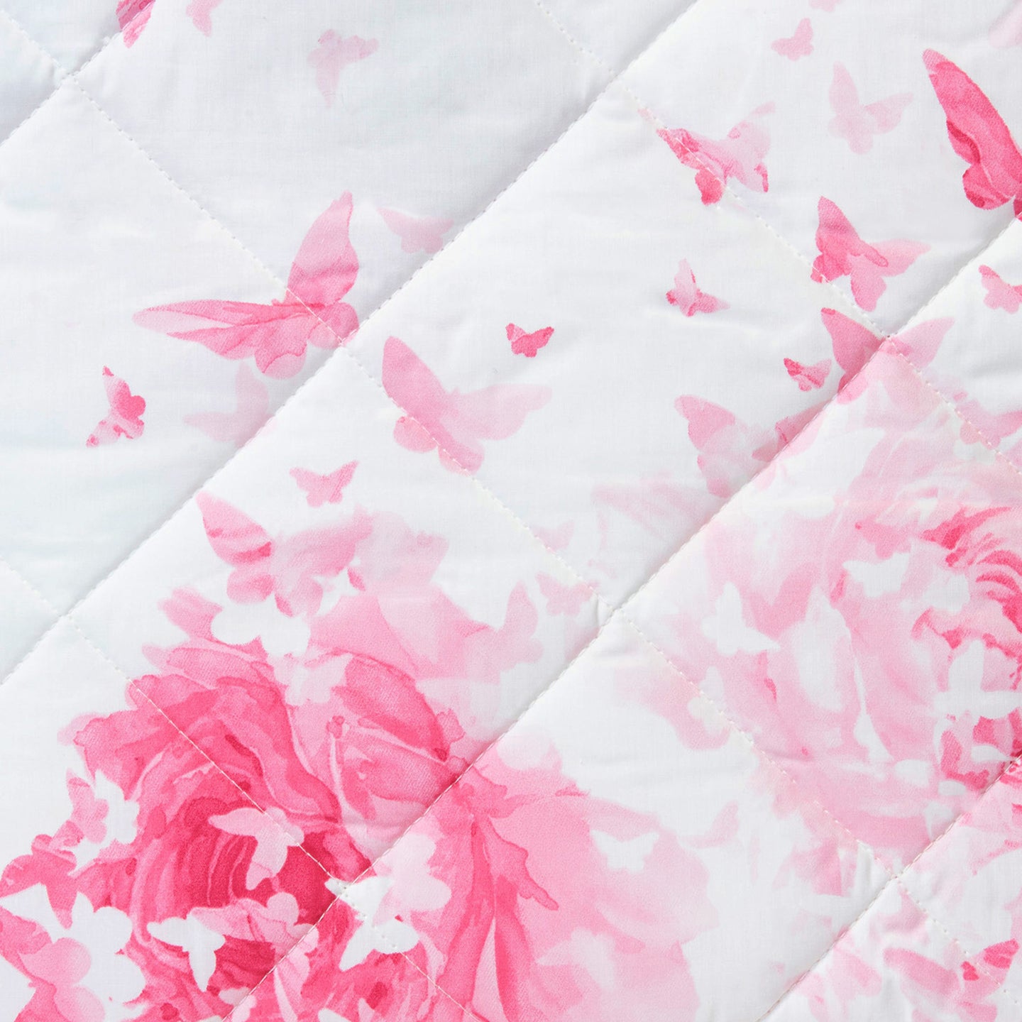 Copriletto Trapuntato Emporium Rose-e-farfalle Floreale in Percalle