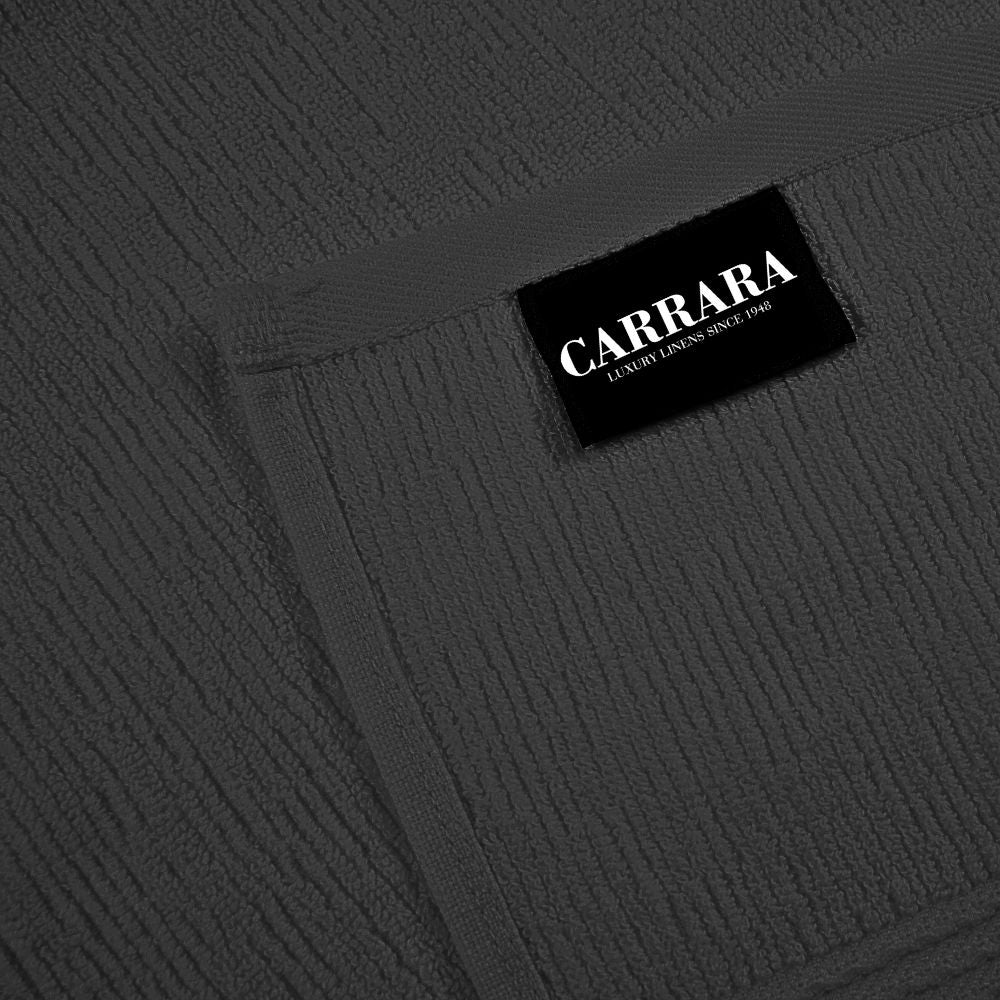 Asciugamano con Ospite Carrara Fyber Stripes Tinta Unita in Spugna