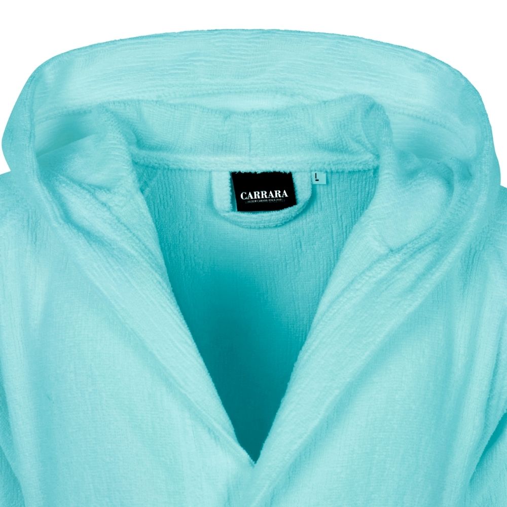 Accappatoio con Cappuccio Carrara Fyber Stripes Moderno in Spugna