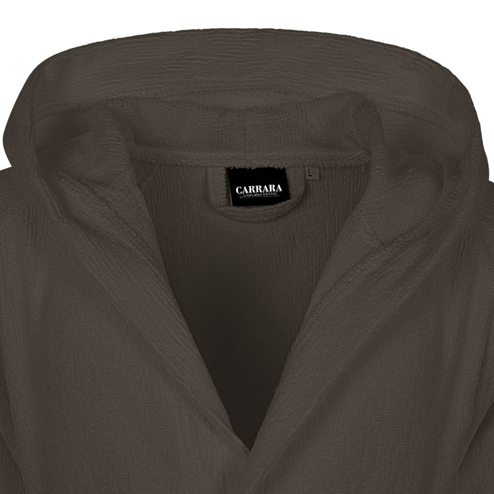 Accappatoio con Cappuccio Carrara Fyber Stripes Moderno in Spugna