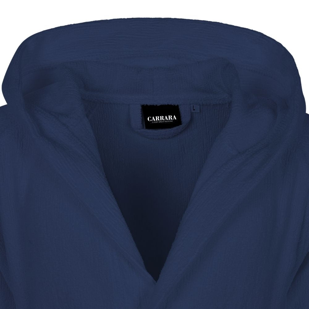 Accappatoio con Cappuccio Carrara Fyber Stripes Moderno in Spugna