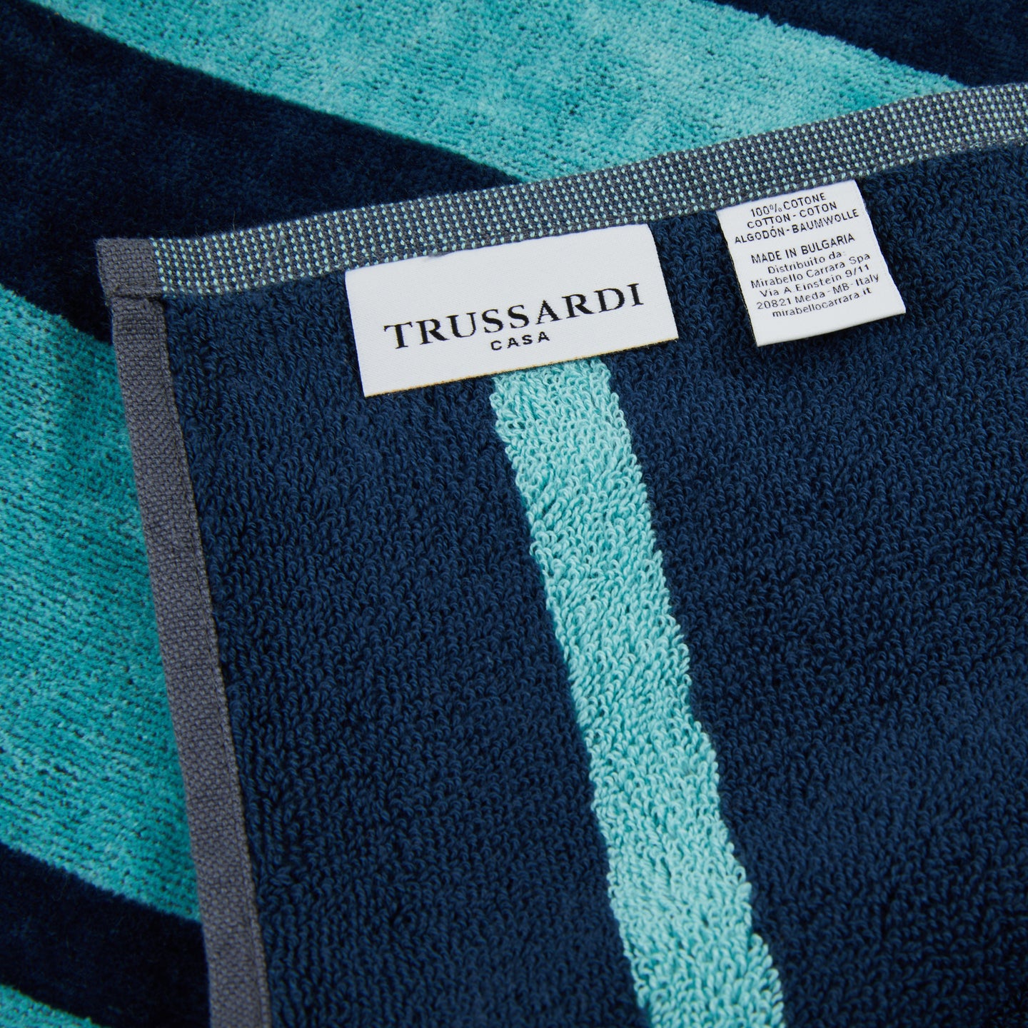 Telo mare Trussardi Logo line Moderno in Spugna