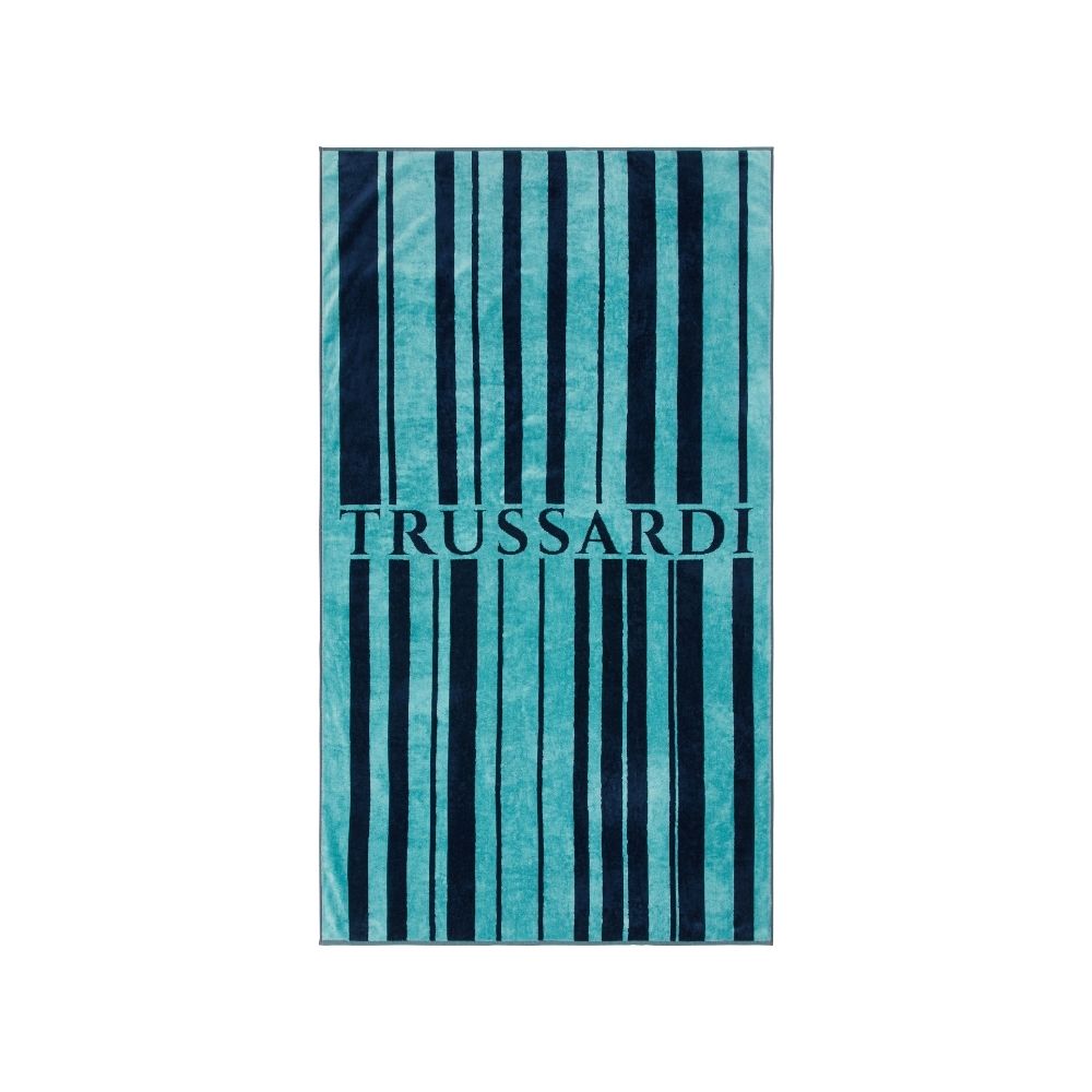Telo mare Trussardi Logo line Moderno in Spugna