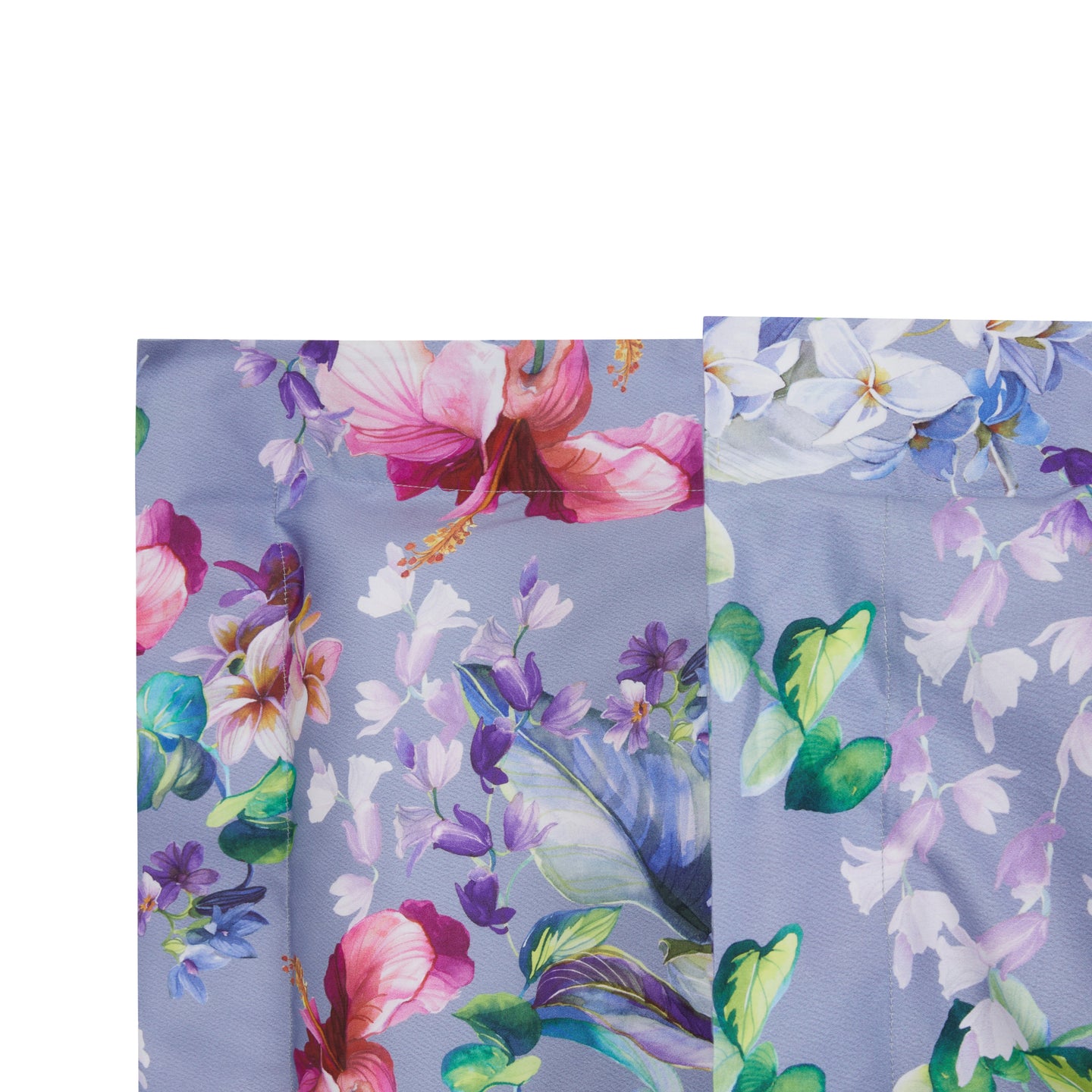 Completo Lenzuola Mirabello Plumbago Floreale in Raso di cotone