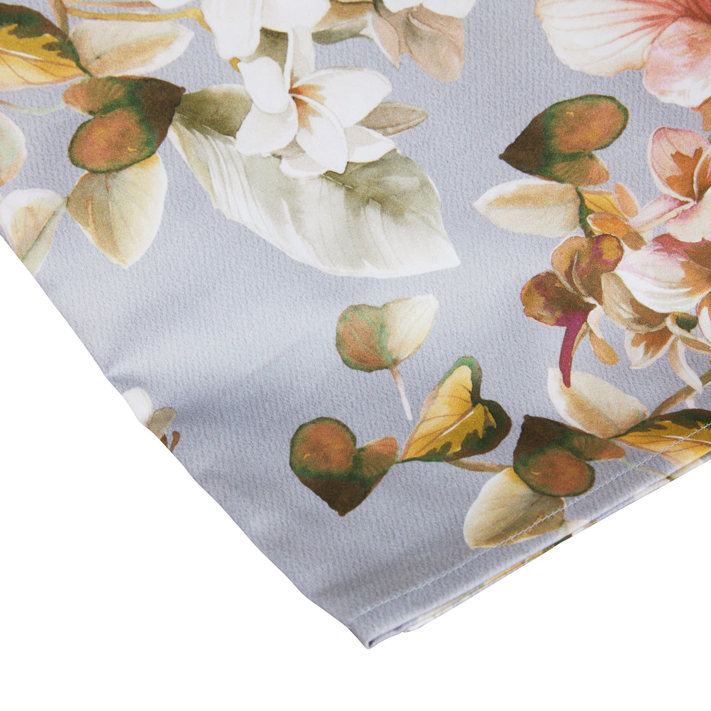 Completo Lenzuola Mirabello Plumbago Floreale in Raso di cotone