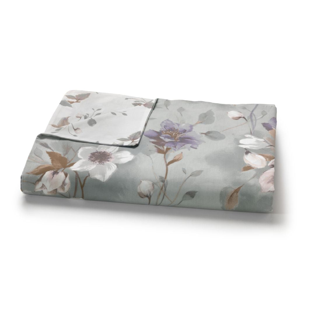 Copripiumino con federe Mirabello Bucaneve Floreale in Percalle