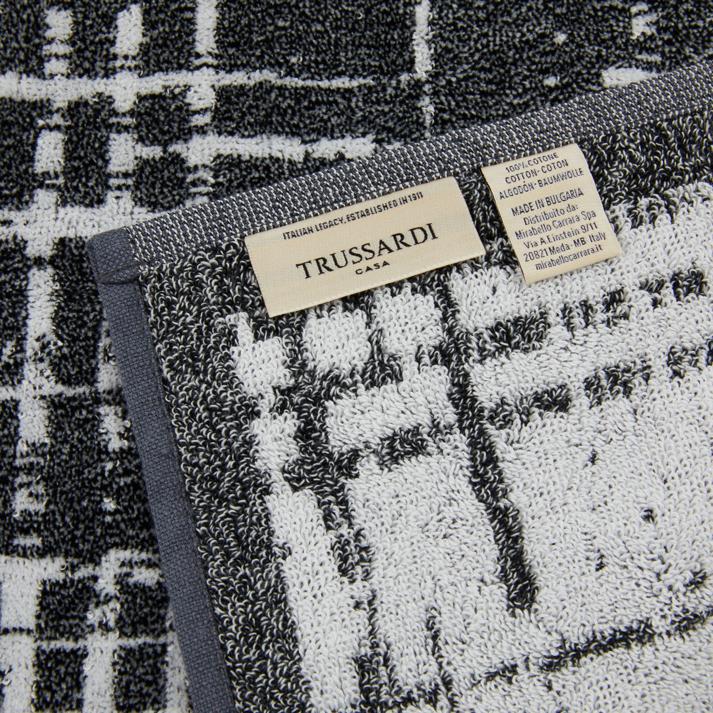 Telo Bagno Trussardi Scratch Moderno in Spugna