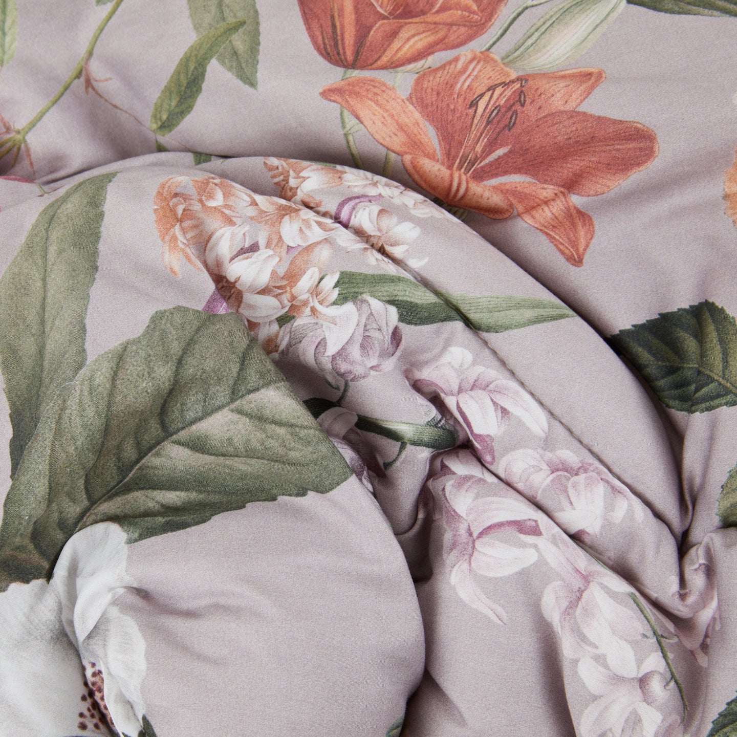 Trapunta Mirabello Winter Garden Floreale in Raso di cotone