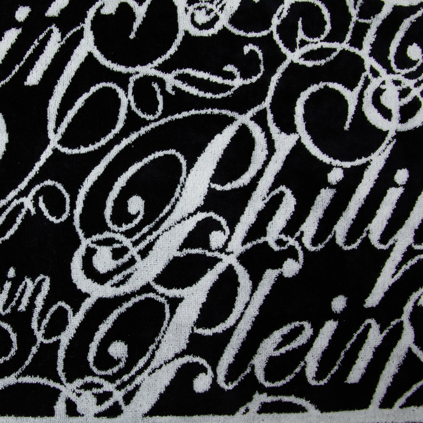 Telo Bagno Philipp Plein Script Moderno in Spugna