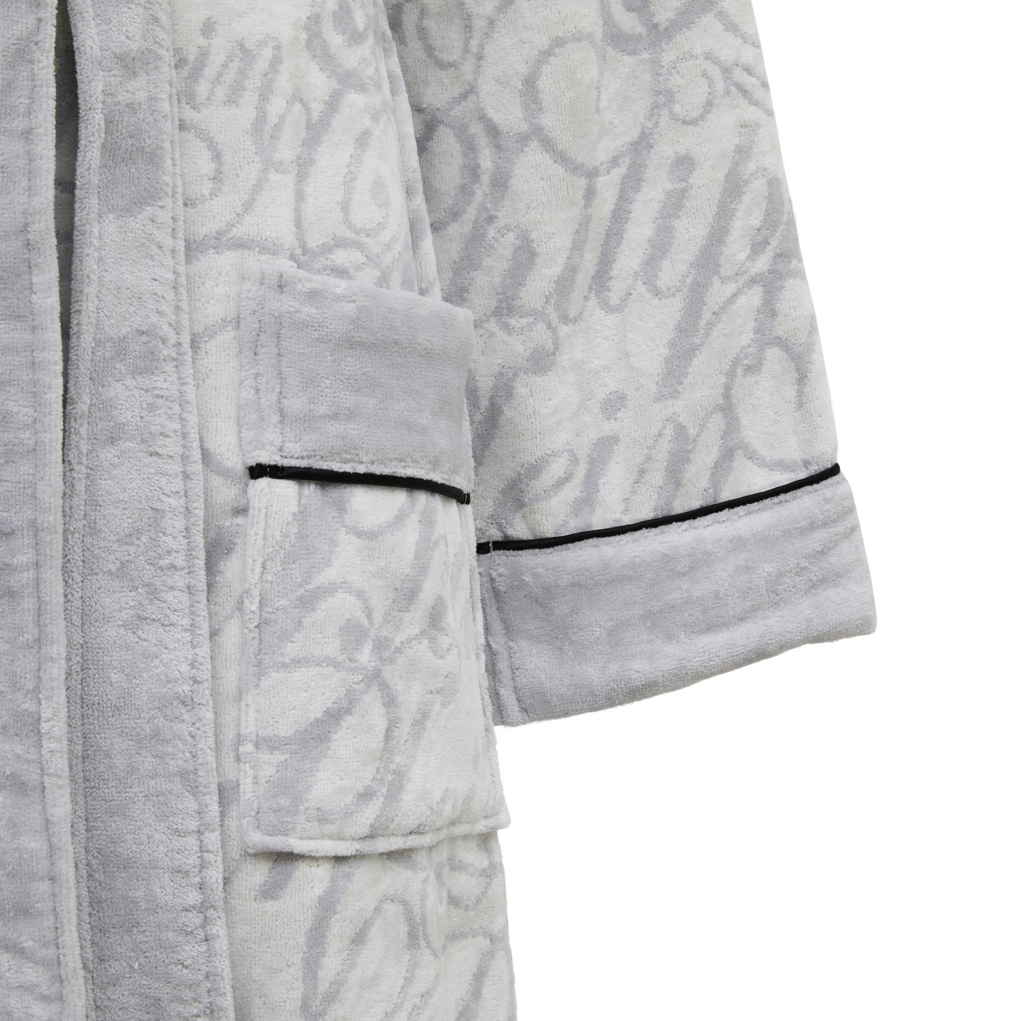 Accappatoio con Cappuccio Philipp Plein Script Moderno in Spugna