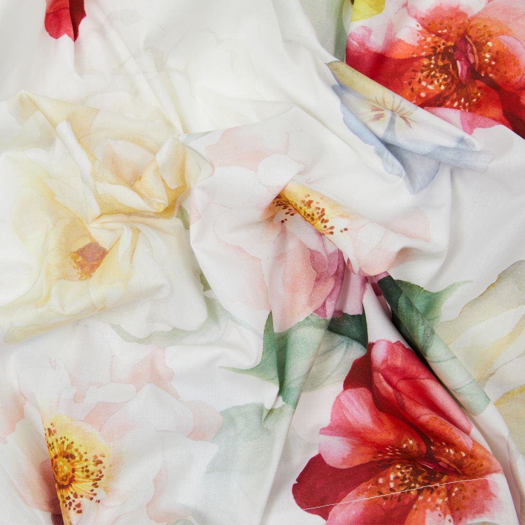 Completo Lenzuola Emporium Bloom cascade Floreale in Percalle