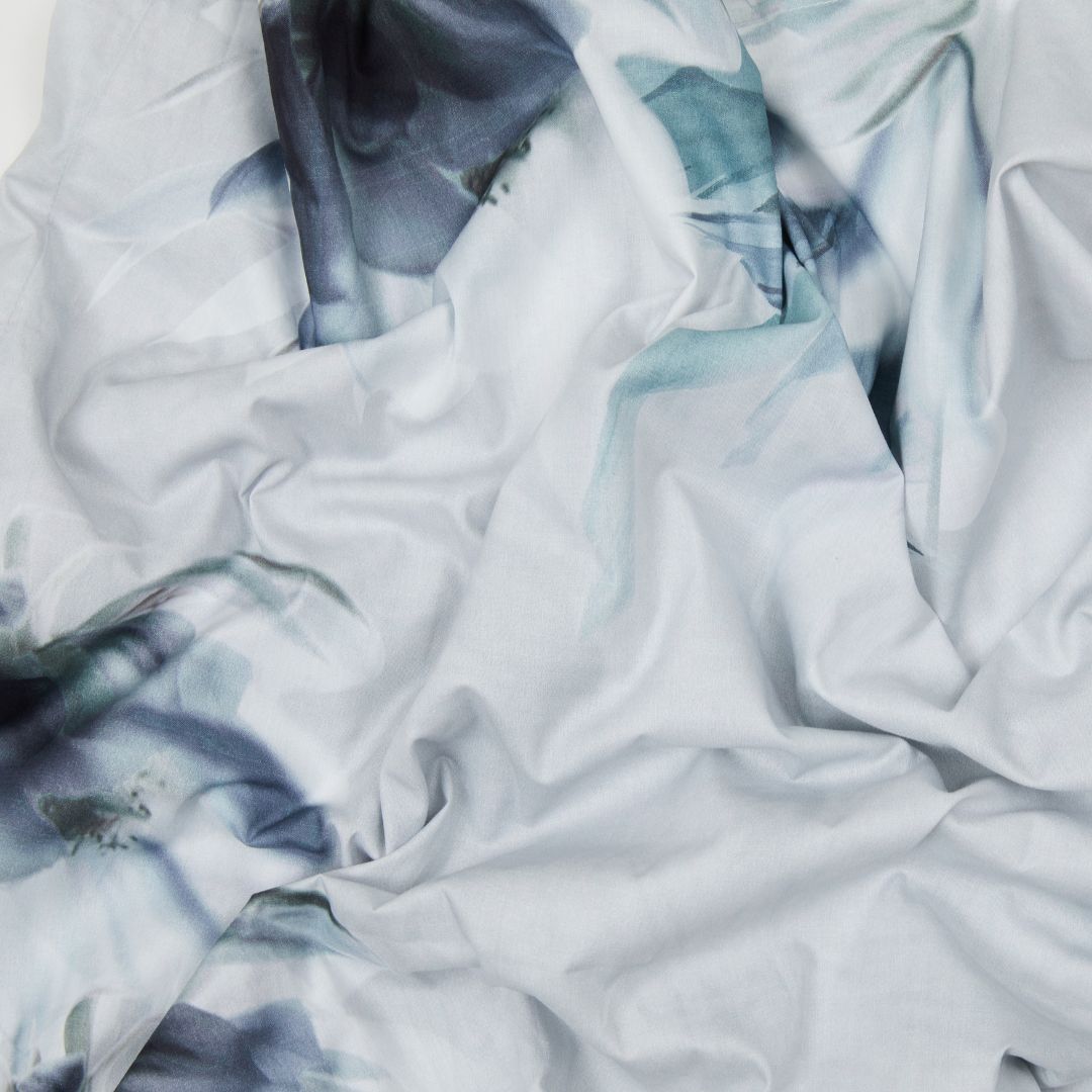 Copripiumino con federe Emporium Lago-d'argento Floreale in Percalle