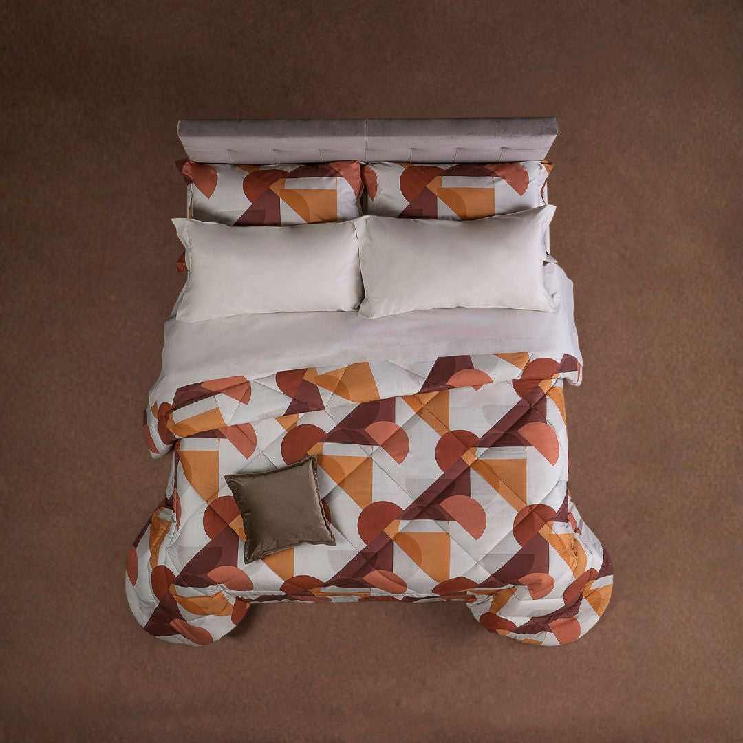 Completo Lenzuola Mirabello Forme Moderno in Percalle Luisiana