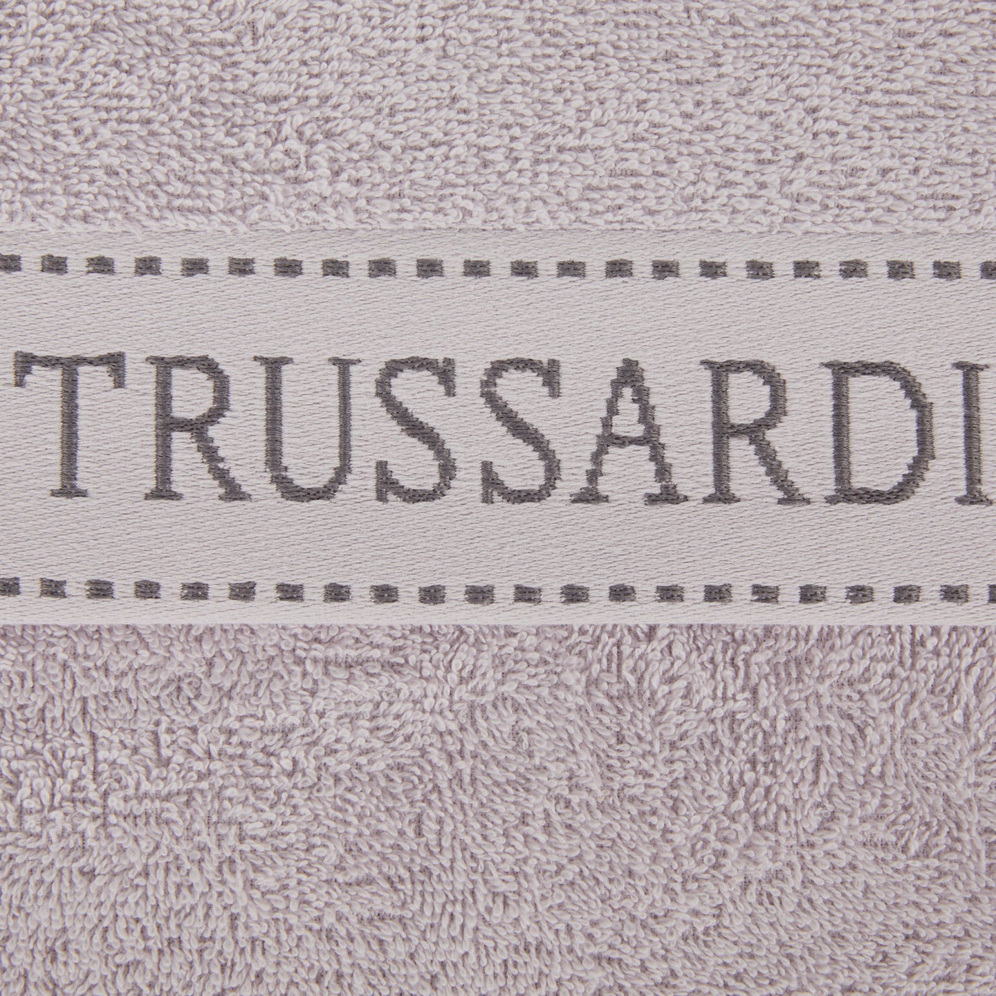 Asciugamano con Ospite Trussardi Ribbon Tinta Unita in Spugna