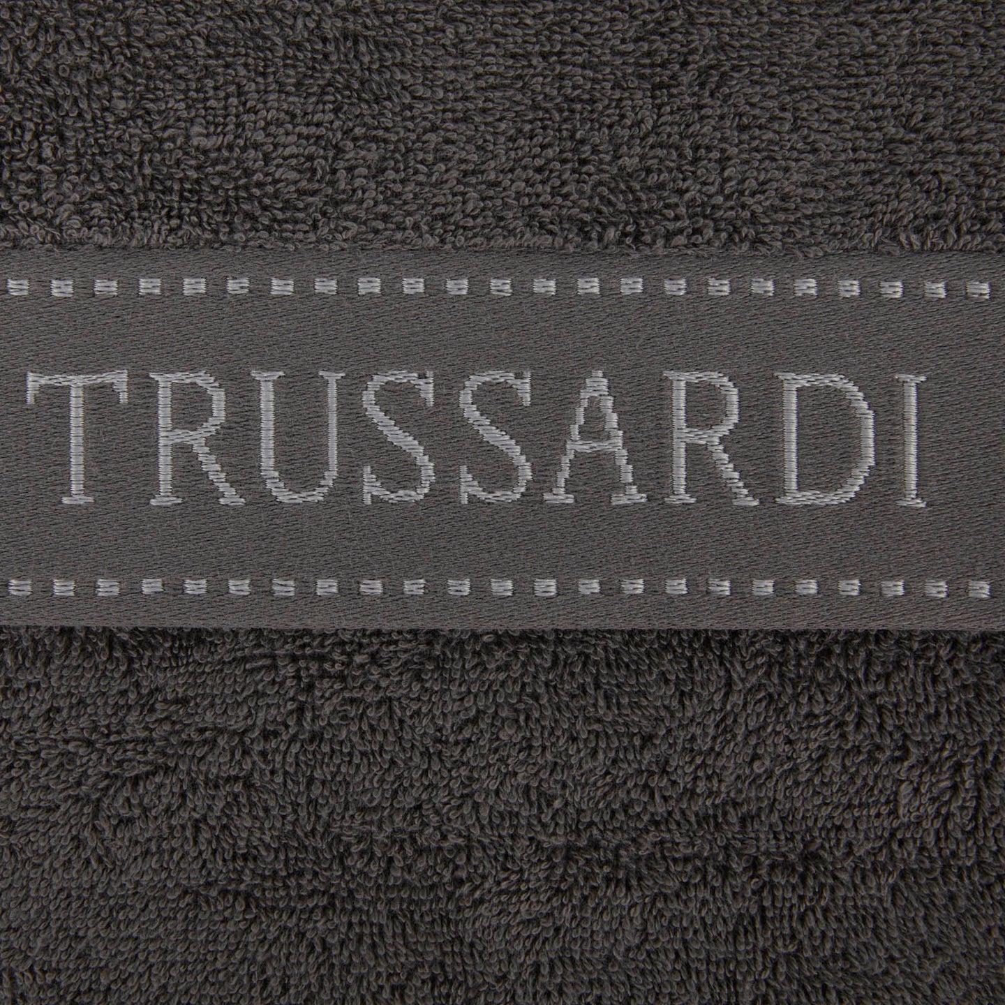 Asciugamano con Ospite Trussardi Ribbon Tinta Unita in Spugna