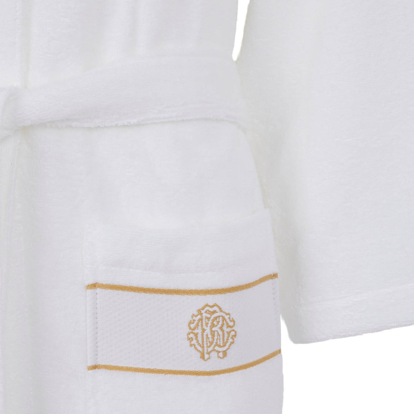 Accappatoio con Cappuccio Roberto Cavalli Gold-new Barocco in Spugna