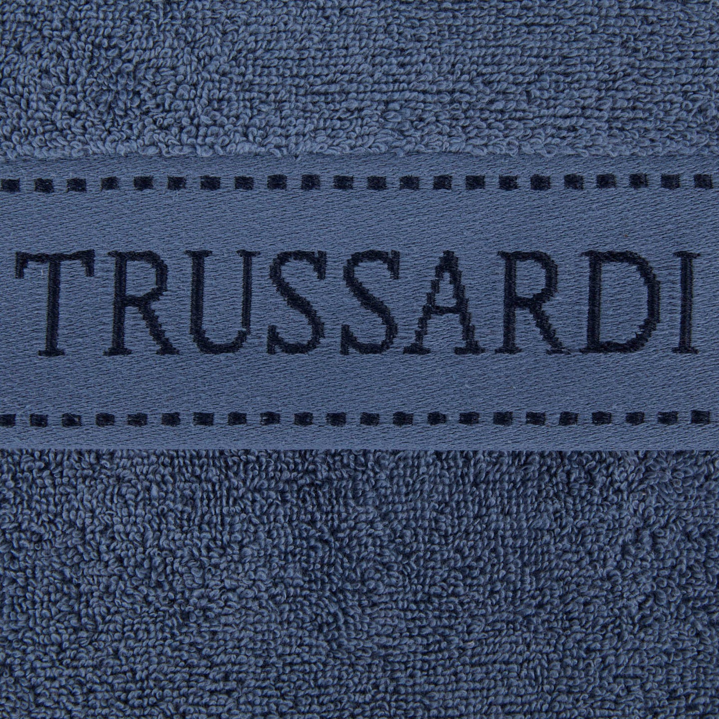 Asciugamano con Ospite Trussardi Ribbon Tinta Unita in Spugna
