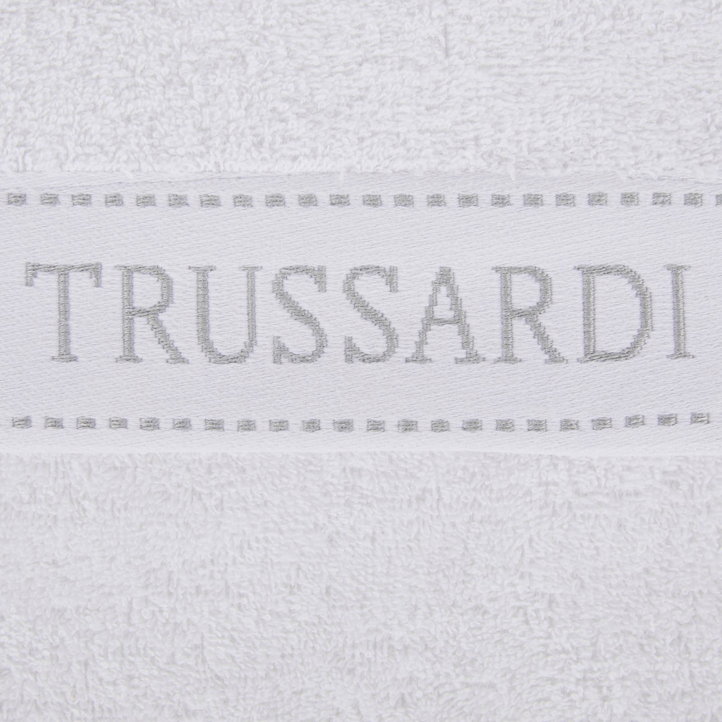 Asciugamano con Ospite Trussardi Ribbon Tinta Unita in Spugna