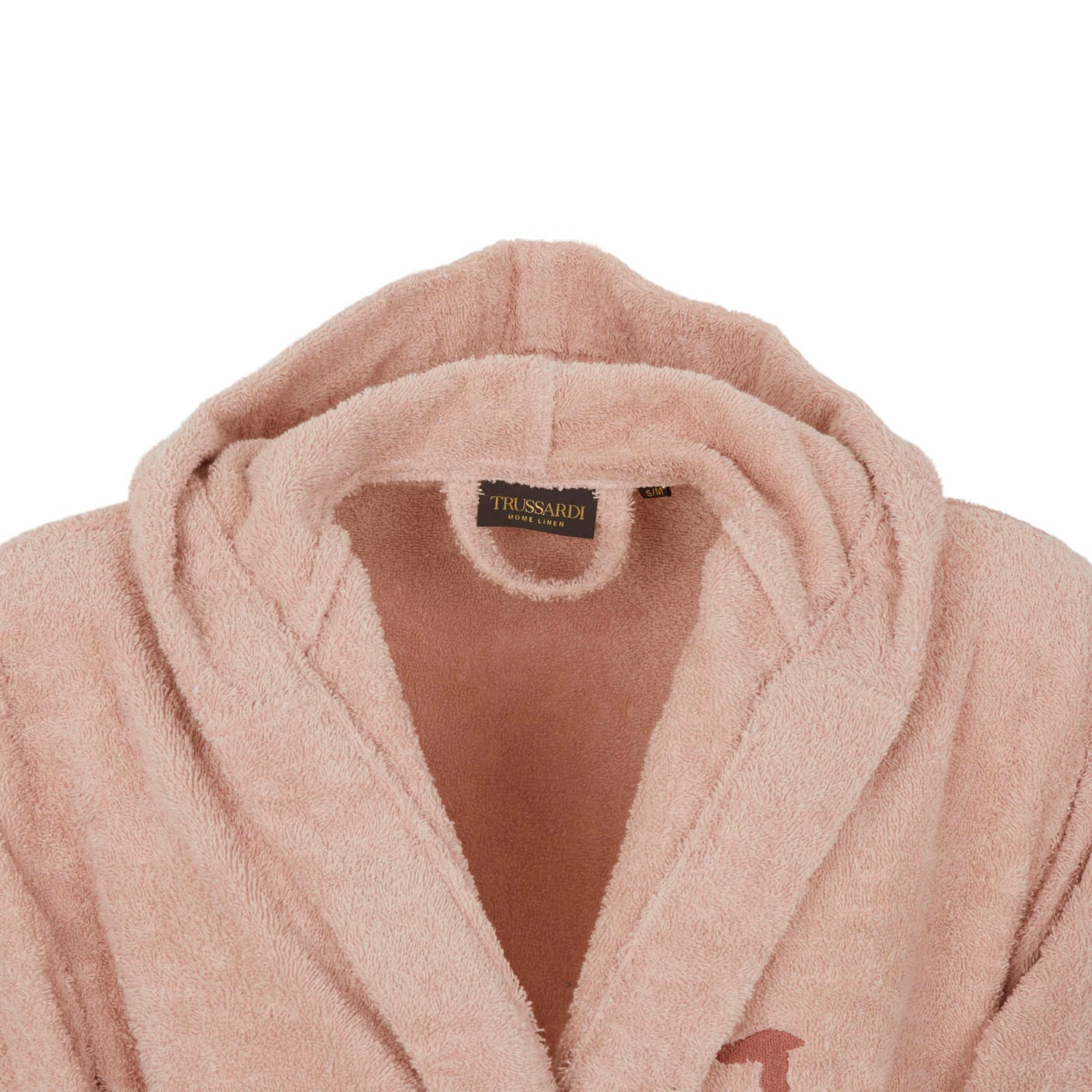 Accappatoio con Cappuccio Trussardi Ribbon Tinta Unita in Cotone