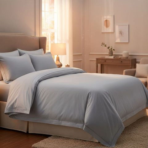 Completo Lenzuola Mirabello Brera Precious sateen Tinta Unita in Raso di cotone