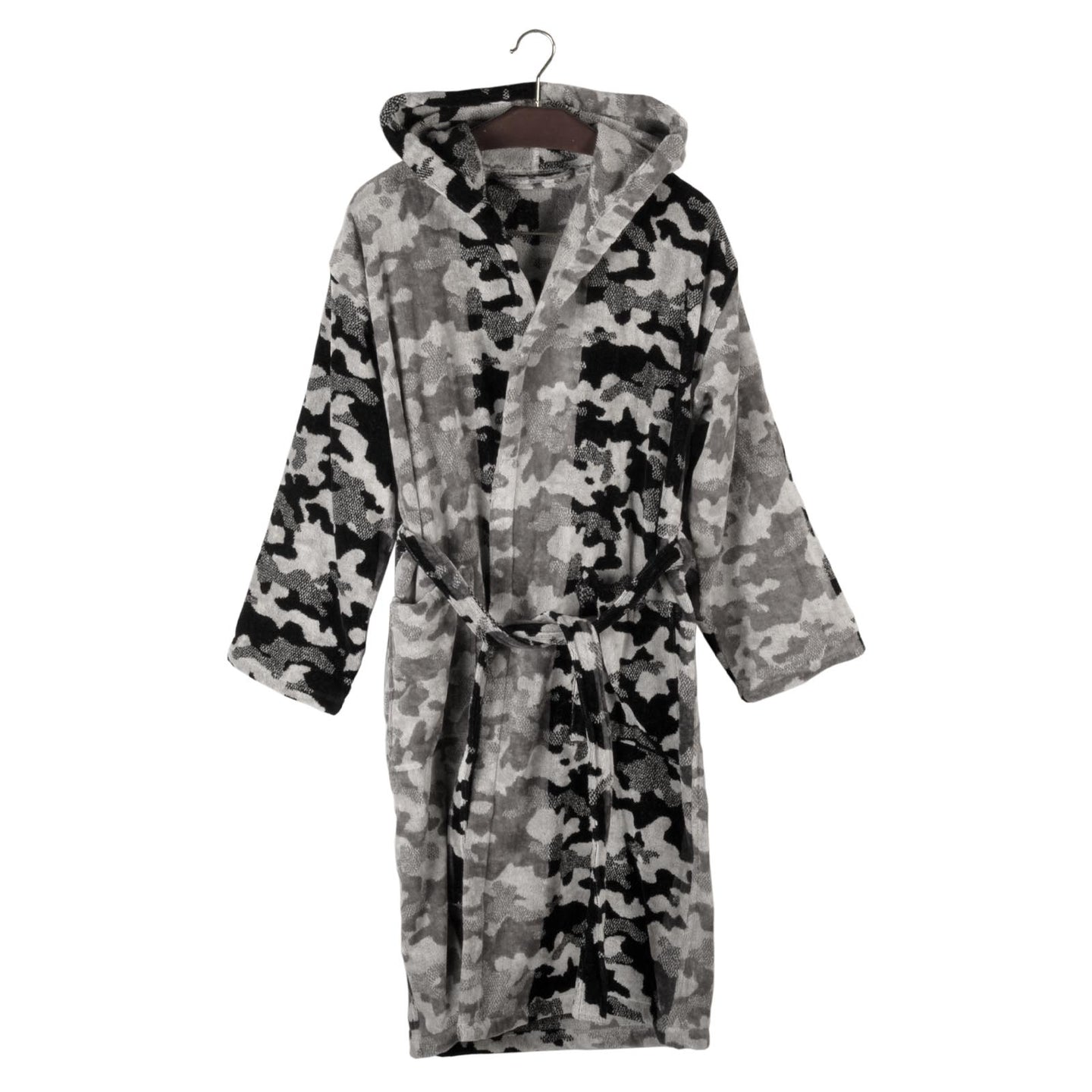 Accappatoio con Cappuccio Carrara Claude Moderno in Cotone