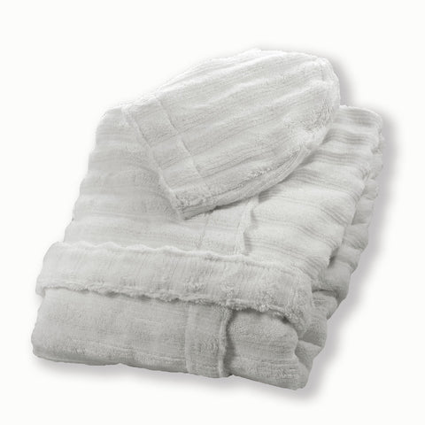 Accappatoio con Cappuccio Carrara Fyber Luxury Tinta Unita in Spugna