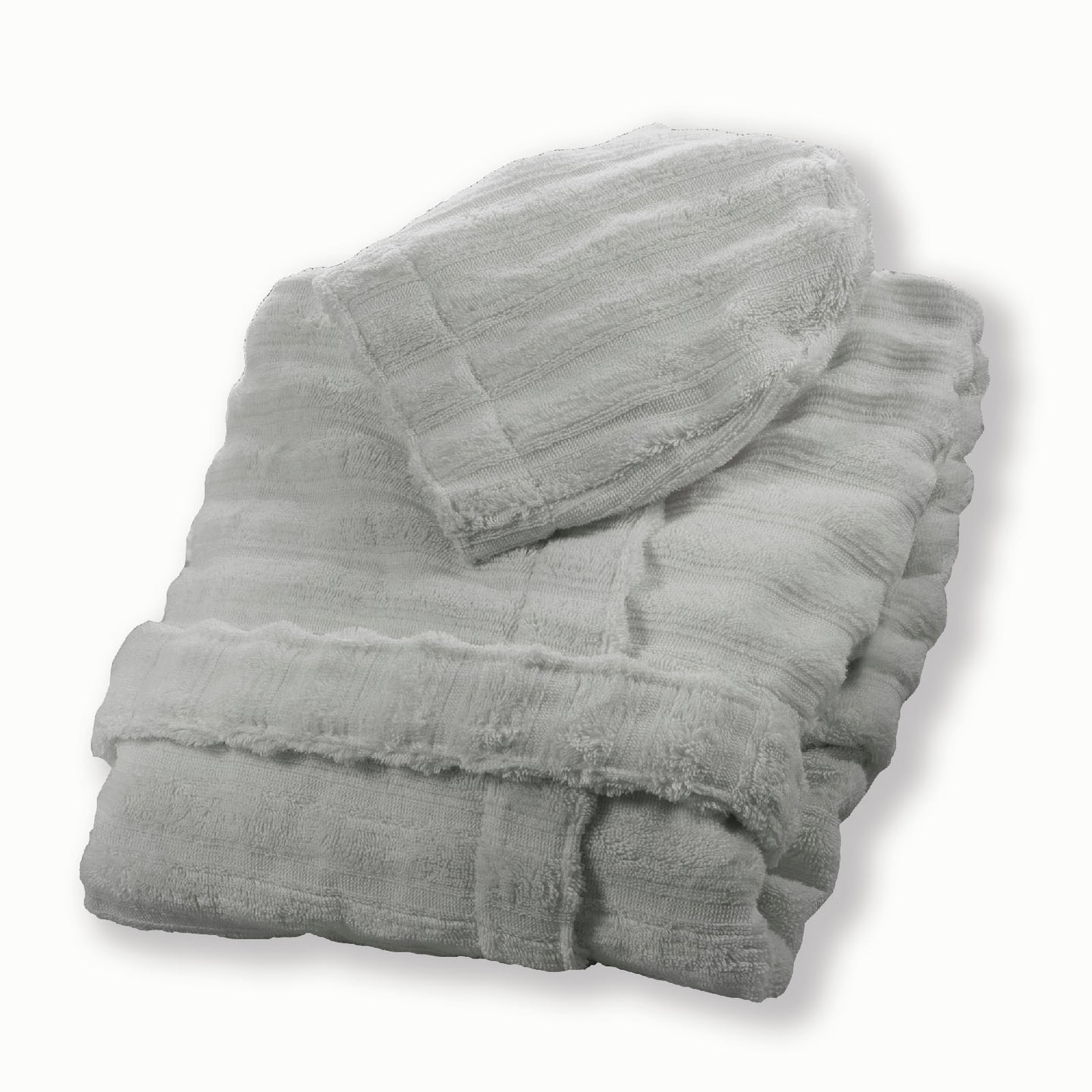 Accappatoio con Cappuccio Carrara Fyber Luxury Tinta Unita in Spugna