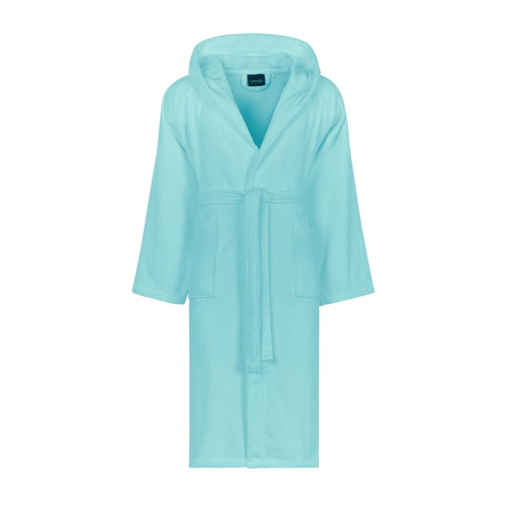 Accappatoio con Cappuccio Carrara Fyber Stripes Moderno in Spugna