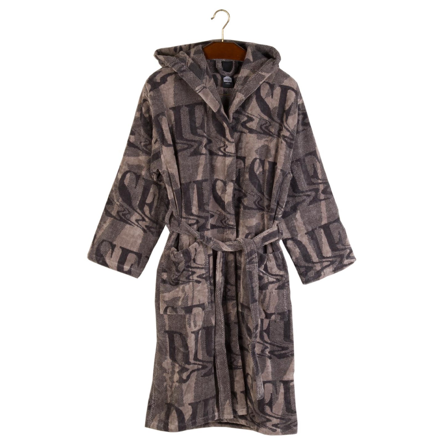 Accappatoio con Cappuccio Diesel New-liquid-logo Moderno in Cotone