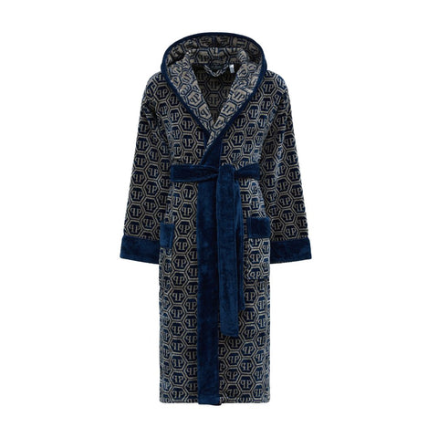 Accappatoio con Cappuccio Philipp Plein Pattern Moderno in Spugna