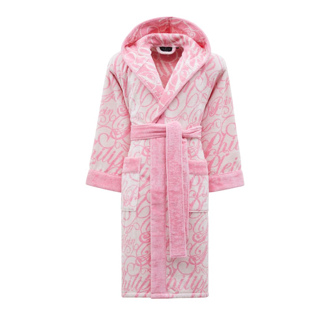 Accappatoio con Cappuccio Philipp Plein Script Moderno in Spugna