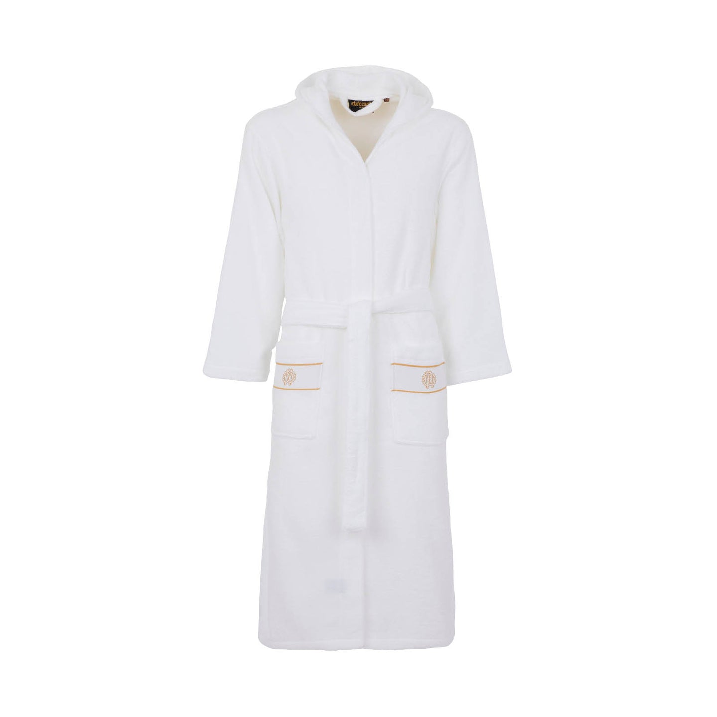 Accappatoio con Cappuccio Roberto Cavalli Gold-new Barocco in Spugna