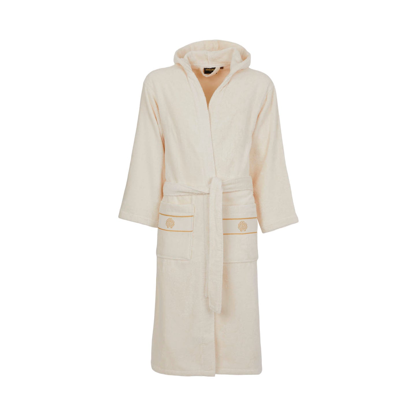 Accappatoio con Cappuccio Roberto Cavalli Gold-new Barocco in Spugna