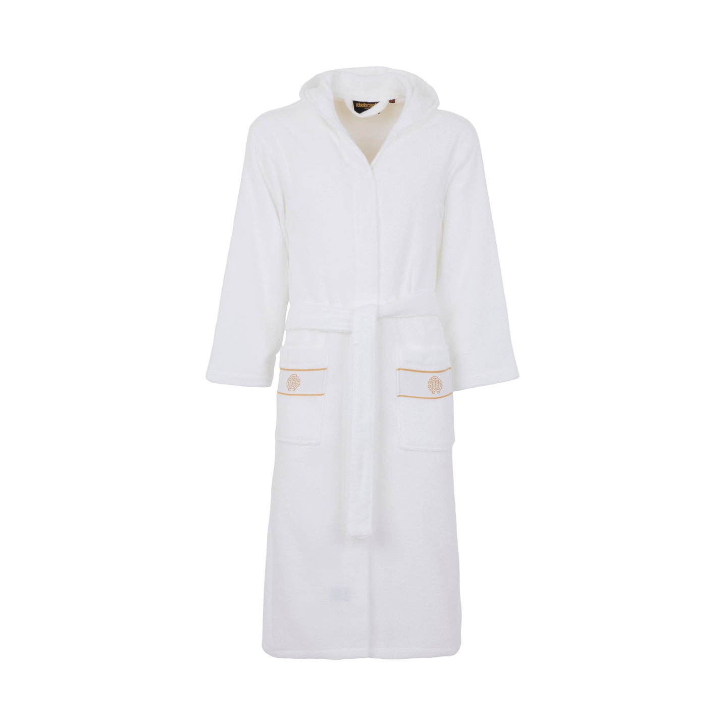 Accappatoio con Cappuccio Roberto Cavalli Gold-new Barocco in Spugna