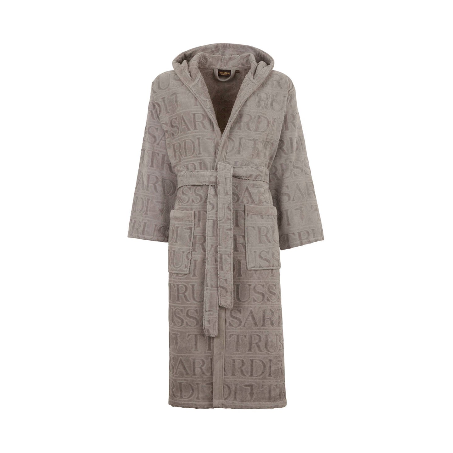 Accappatoio con Cappuccio Trussardi Overlogo Moderno in Spugna
