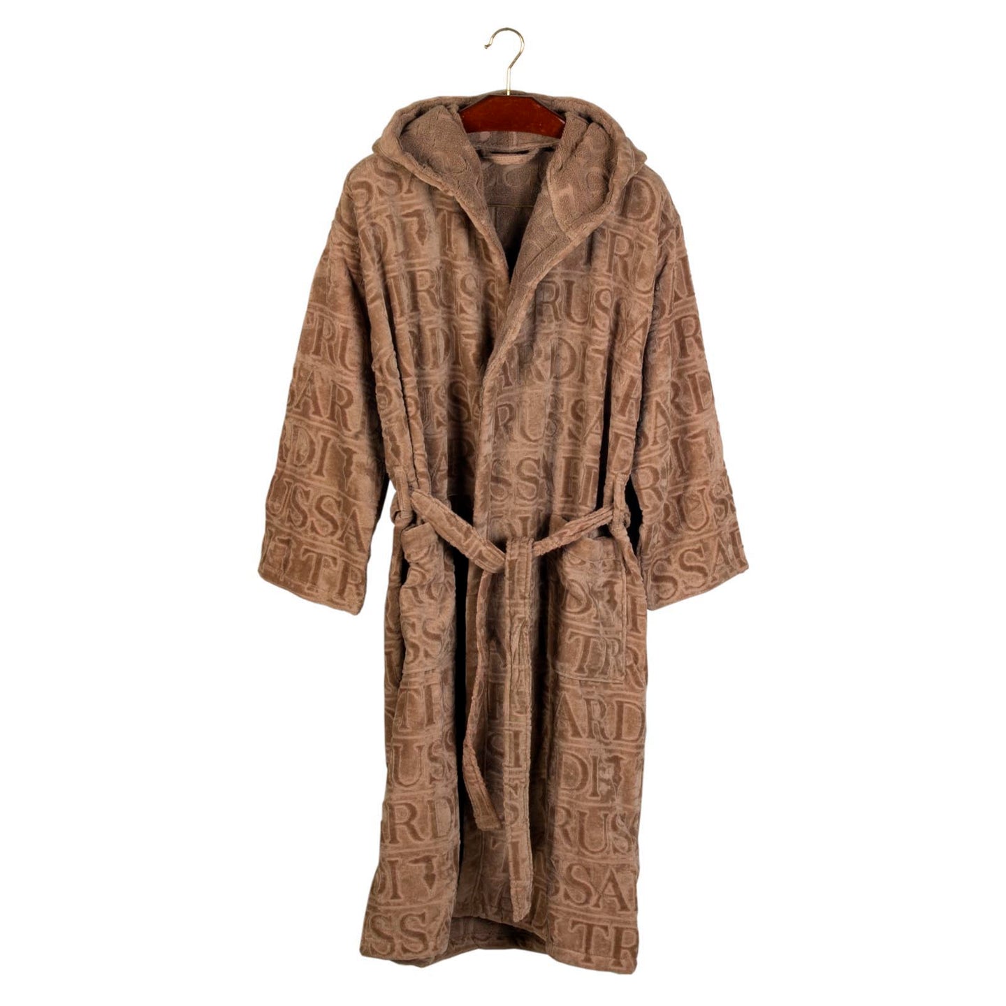 Accappatoio con Cappuccio Trussardi Overlogo Moderno in Spugna