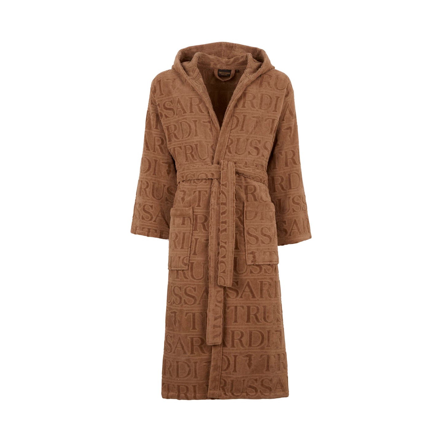 Accappatoio con Cappuccio Trussardi Overlogo Moderno in Spugna