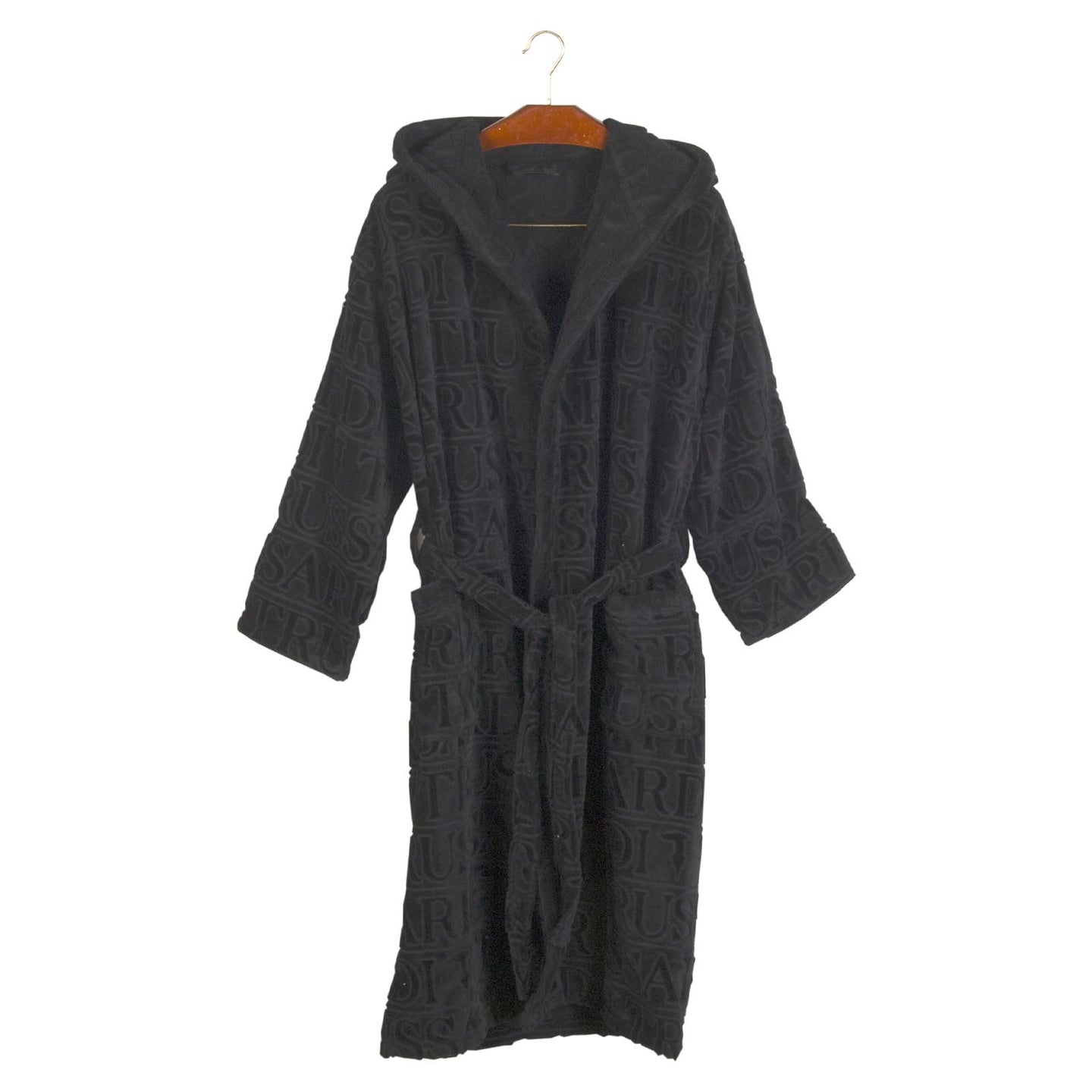 Accappatoio con Cappuccio Trussardi Overlogo Moderno in Spugna