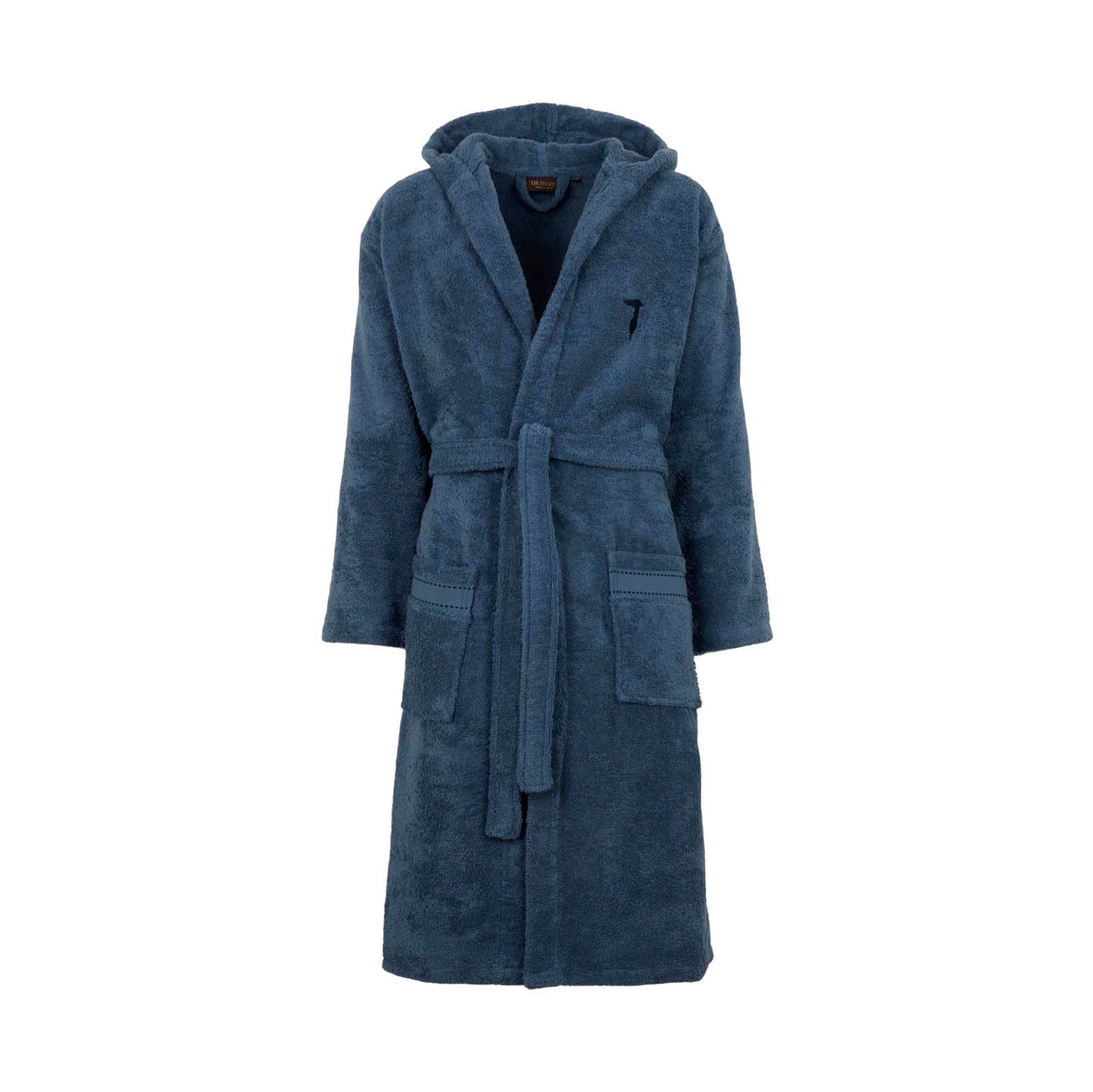 Accappatoio con Cappuccio Trussardi Ribbon Tinta Unita in Cotone