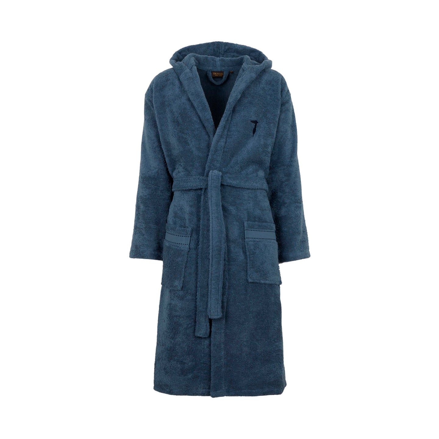 Accappatoio con Cappuccio Trussardi Ribbon Tinta Unita in Cotone